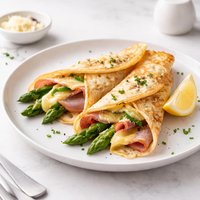 Ham Cheese Asparagus Crepes