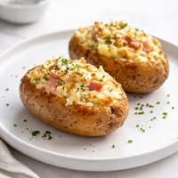 Ham Cheese Baked Potatoes