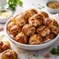 Ham Cheese Pretzel Bites
