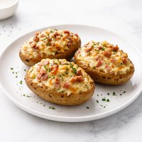 Ham Cheese Stuffed Potatoes