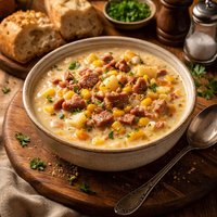 Ham Corn and Potato Chowder