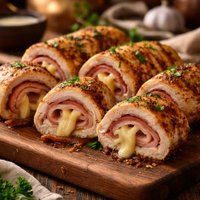 Ham N Cheese Chicken Roll Ups