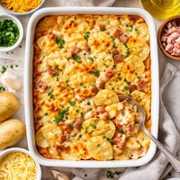 Ham N Cheese Scalloped Potatoes