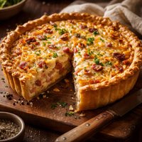 Ham Onion Swiss Cheese Quiche