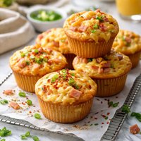 Ham or Sausage Cheese Muffins