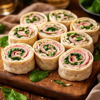 Ham Spinach and Cream Cheese Pinwheels