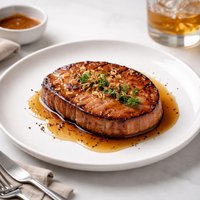 Ham Steak Whiskey Sauce