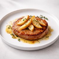 Ham Steak with Apples