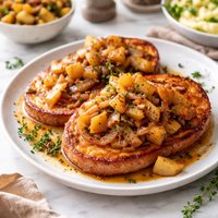 Ham Steaks with Apple Topping
