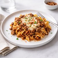 Hamburger Noodle Bake for Two