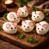 Hard Boiled Egg Mice