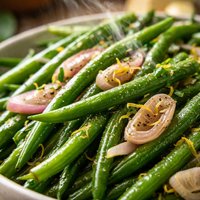 Haricots Verts with Shallots and Lemon
