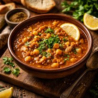 Harira Chickpea and Lentil Soup