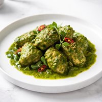 Hariyali Chicken or Chicken in Green Sauce