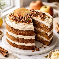 Harvest Cake with Cider Cinnamon Cream Cheese Frosting