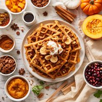 Harvest Pumpkin Spice Waffles