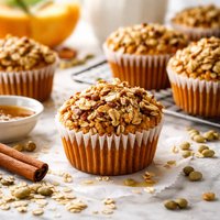 Harvest Time Pumpkin Oatmeal Muffins