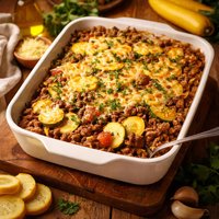 Harvest Yellow Zucchini Squash Beef Casserole