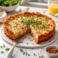 Hash Brown Ham Quiche