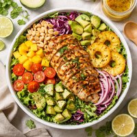Hawaiian Chicken Salad with Honey Lime Vinaigrette