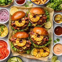 Hawaiian Grilled Hamburgers