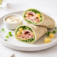 Hawaiian Ham Swiss Wraps