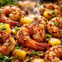 Hawaiin Baked Spicy Shrimp