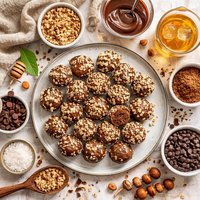 Hazelnut Chocolate Bourbon Balls No Bake