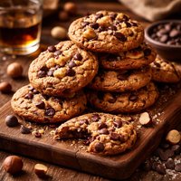 Hazelnut Rum Chocolate Chip Cookies