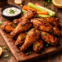 Healthier Boiled and Broiled Buffalo Chicken Wings