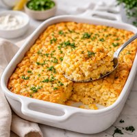 Healthier Cheesy Cornbread Casserole