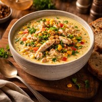Healthier Corn and Crab Bisque