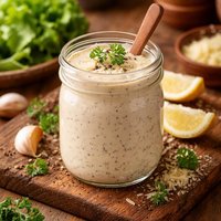 Healthier Creamy Parmesan Salad Dressing