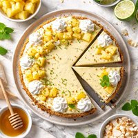 Healthier Pineapple Cheesecake