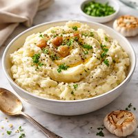 Healthier Roasted Garlic Mashed Potatoes