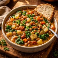 Healthly Crock Pot Vegan Great Northern Bean Stew
