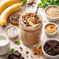 Healthy Banana Chocolate Milkshake