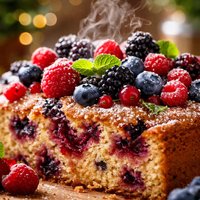 Healthy Berry Bramble Cake