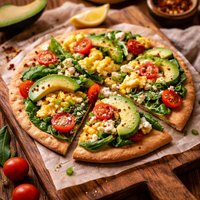 Healthy Breakfast Pita Pizza