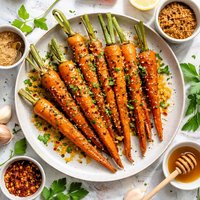 Healthy Brown Sugar Mustard Glazed Carrots