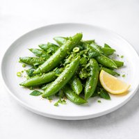 Healthy Fast and Easy Minted Sugar Snap Peas