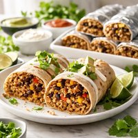 Healthy Ground Tukey and Bean Make Ahead Burritos