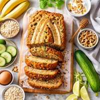 Healthy Low Fat Banana Zucchini Bread