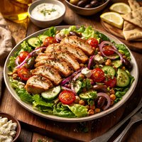 Healthy Lunchtime Greek Chicken Salad