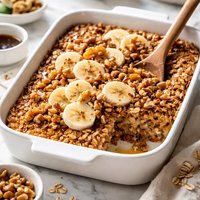 Healthy Maple Walnut Baked Oatmeal