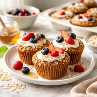 Healthy Oatmeal Yogurt Bran Muffins