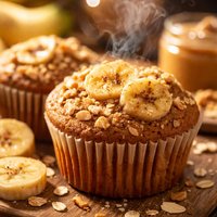Healthy Peanut Butter Banana Muffins