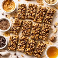 Healthy Peanut Wheat Flax Bars No Bake
