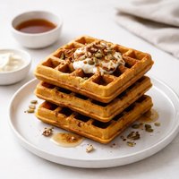Healthy Pumpkin Belgian Waffles