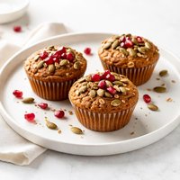 Healthy Pumpkin Pomegranate Muffins